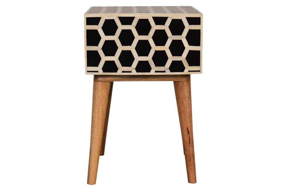 Artisan - Honeycomb Bone Inlay Bedside