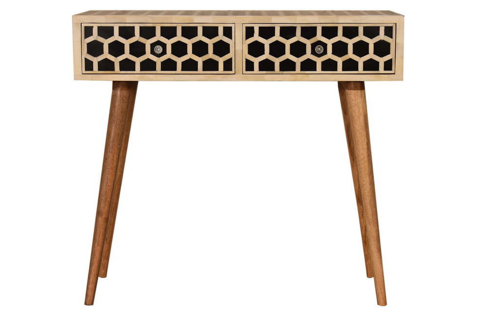 Artisan - Honeycomb Bone Inlay Console Table