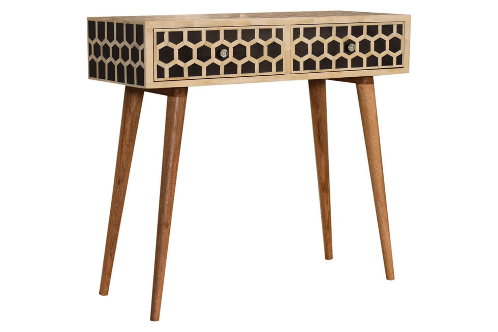 Artisan - Honeycomb Bone Inlay Console Table