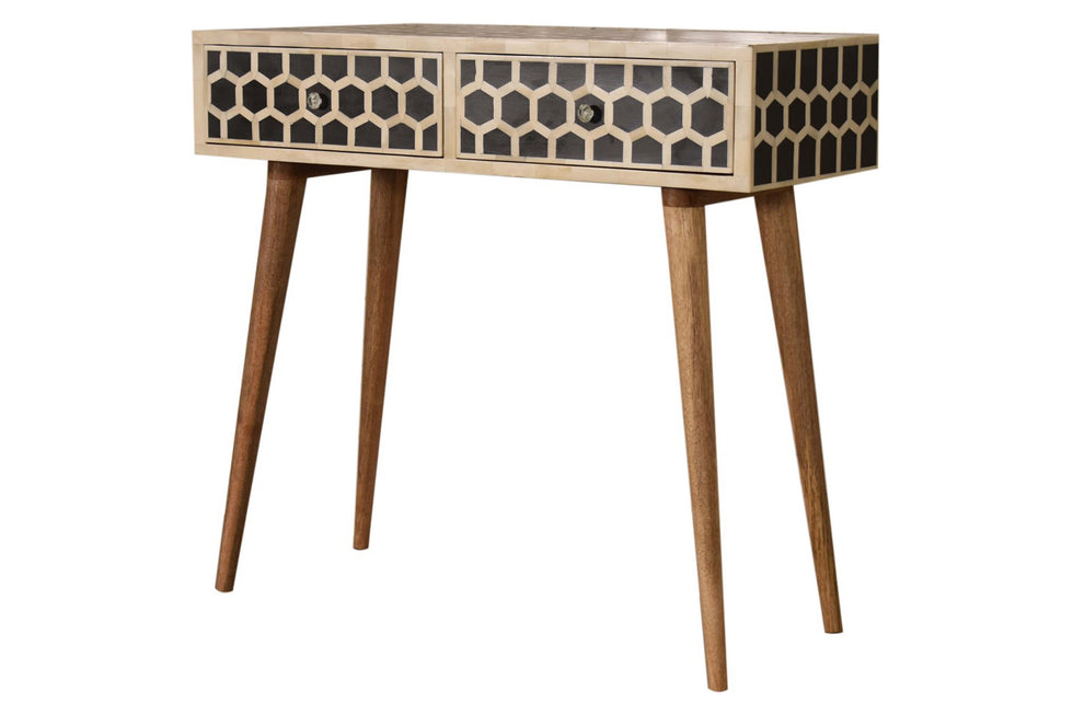 Artisan - Honeycomb Bone Inlay Console Table