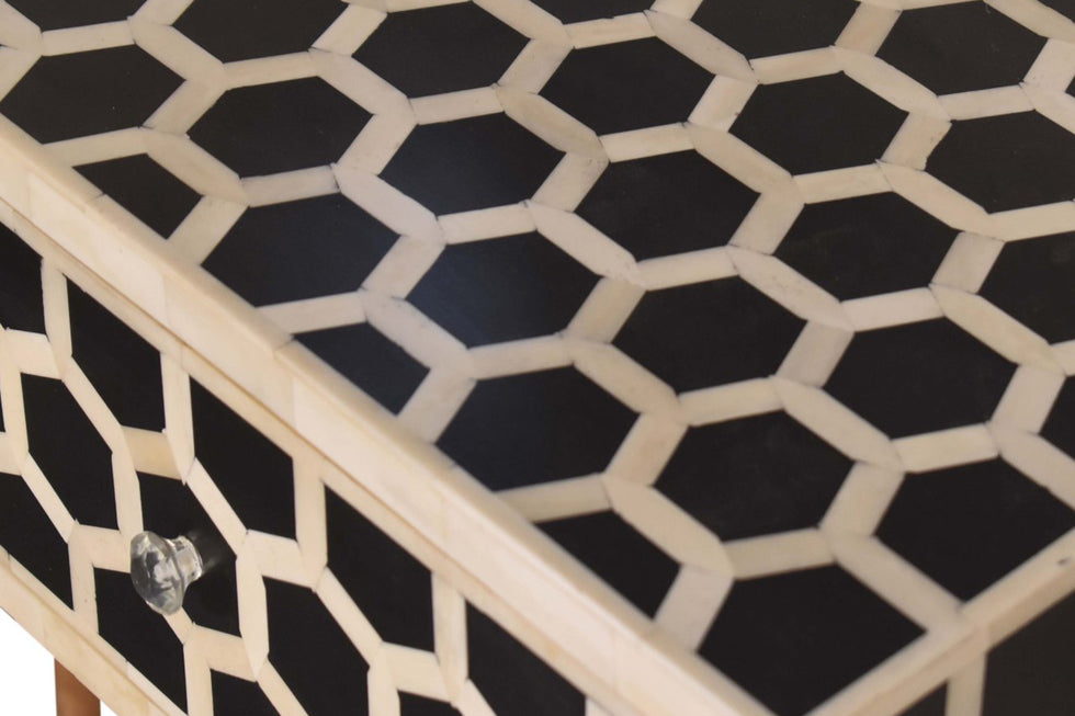 Artisan - Honeycomb Bone Inlay Console Table