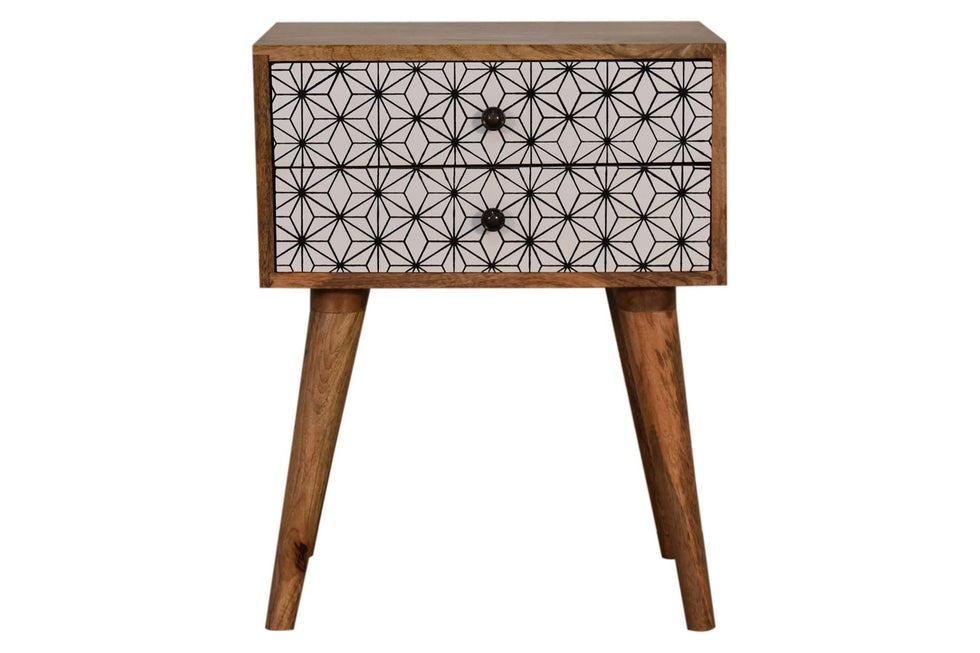 Artisan - Prima Bedside with 2 Drawers Tall Legs