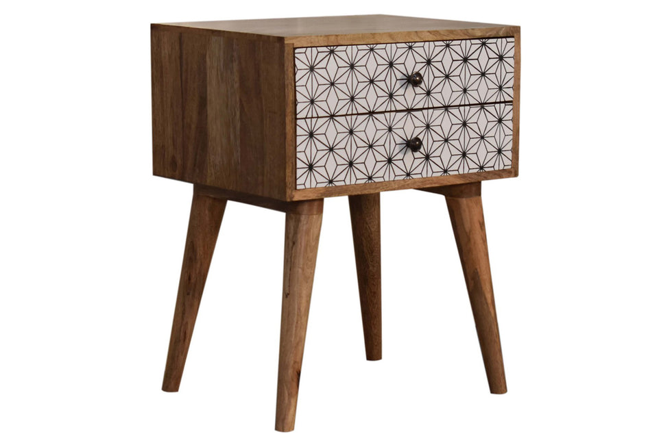 Artisan - Prima Bedside with 2 Drawers Tall Legs