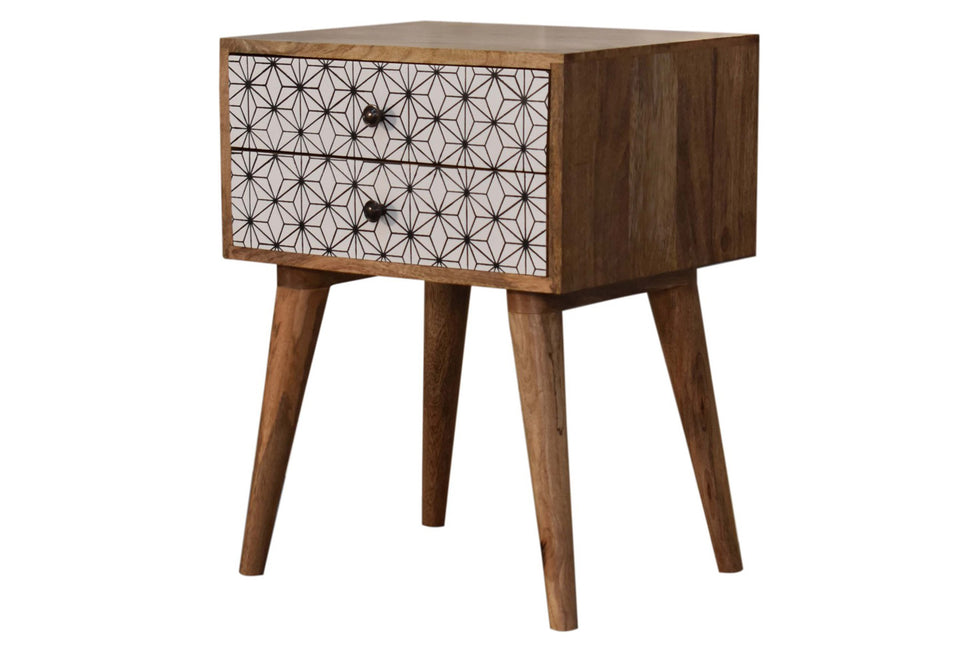 Artisan - Prima Bedside with 2 Drawers Tall Legs