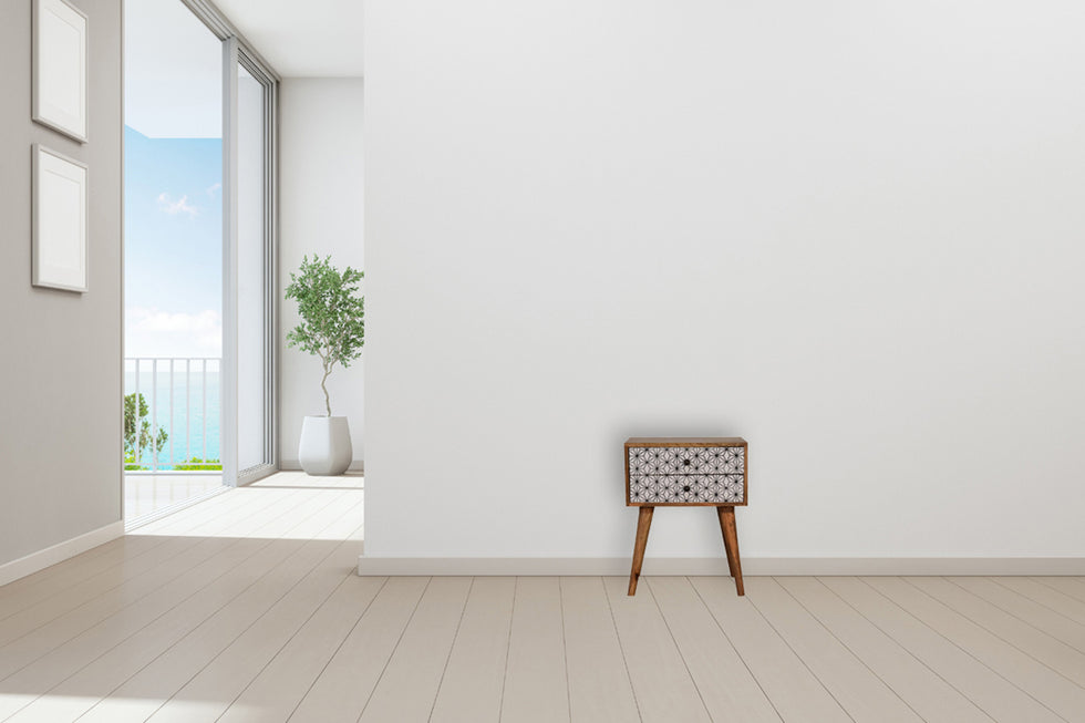 Artisan - Prima Bedside with 2 Drawers Tall Legs
