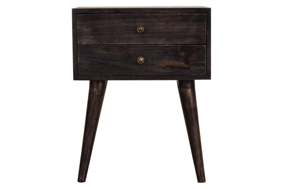 Artisan - Modern Solid Wood Bedside in Ash Black
