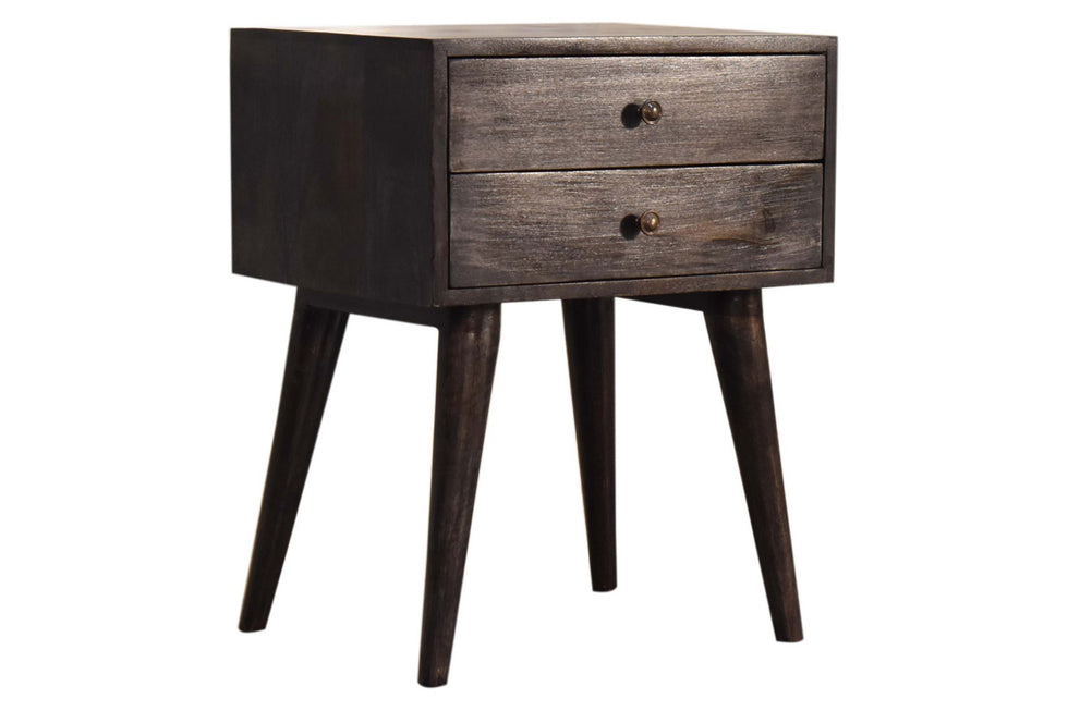 Artisan - Modern Solid Wood Bedside in Ash Black