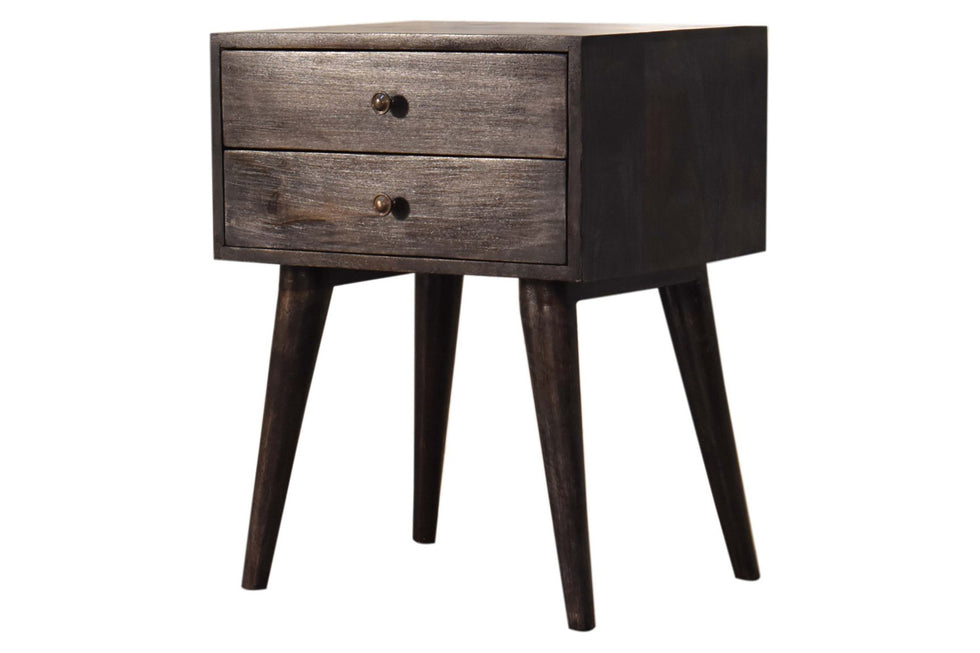 Artisan - Modern Solid Wood Bedside in Ash Black