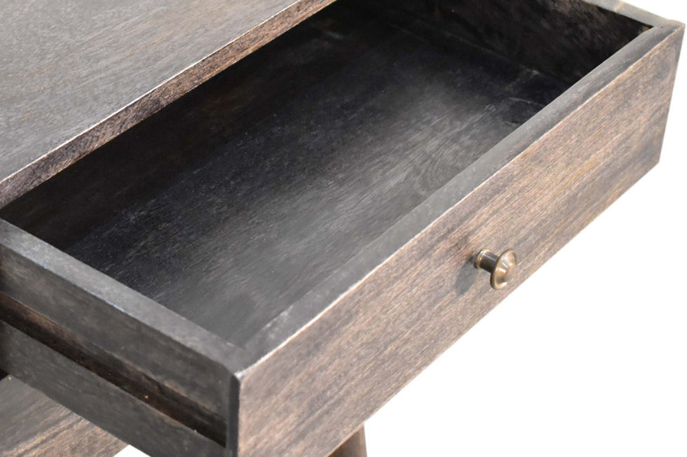 Artisan - Modern Solid Wood Bedside in Ash Black