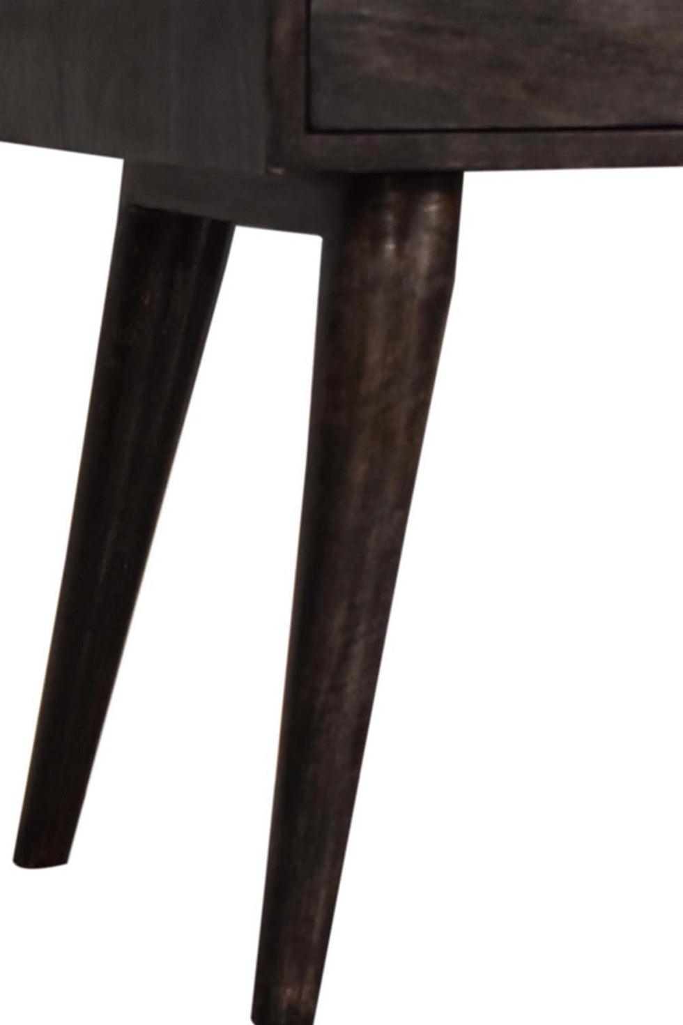 Artisan - Modern Solid Wood Bedside in Ash Black