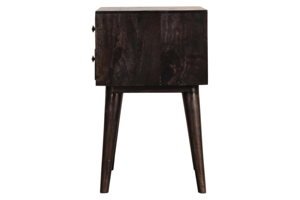 Artisan - Modern Solid Wood Bedside in Ash Black