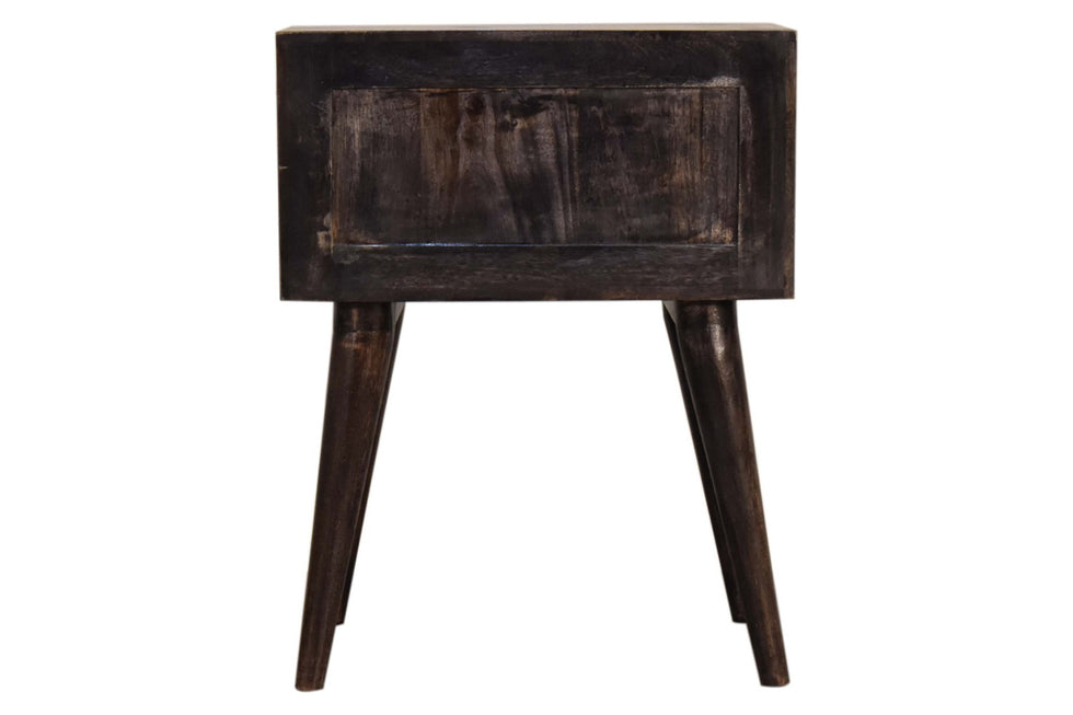 Artisan - Modern Solid Wood Bedside in Ash Black