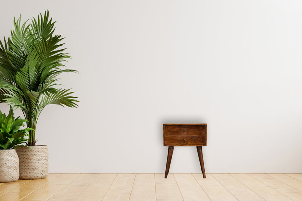 Artisan - Modern Solid Wood Bedside in Ash Black
