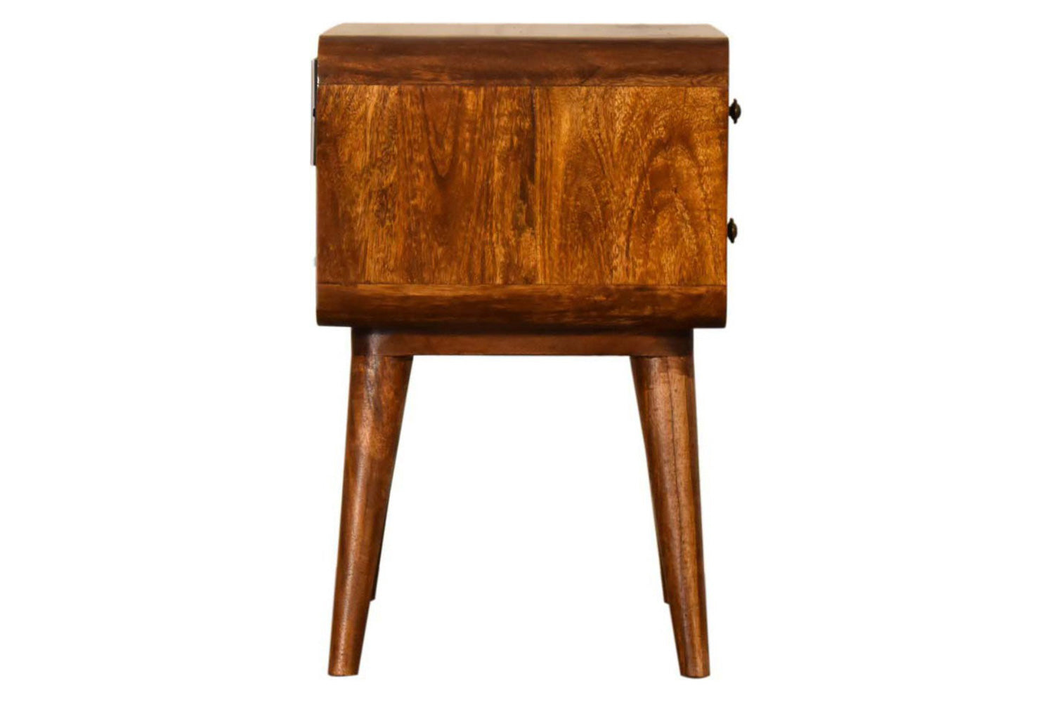 Artisan - Curved Bedside with Cable Access in Chestnut