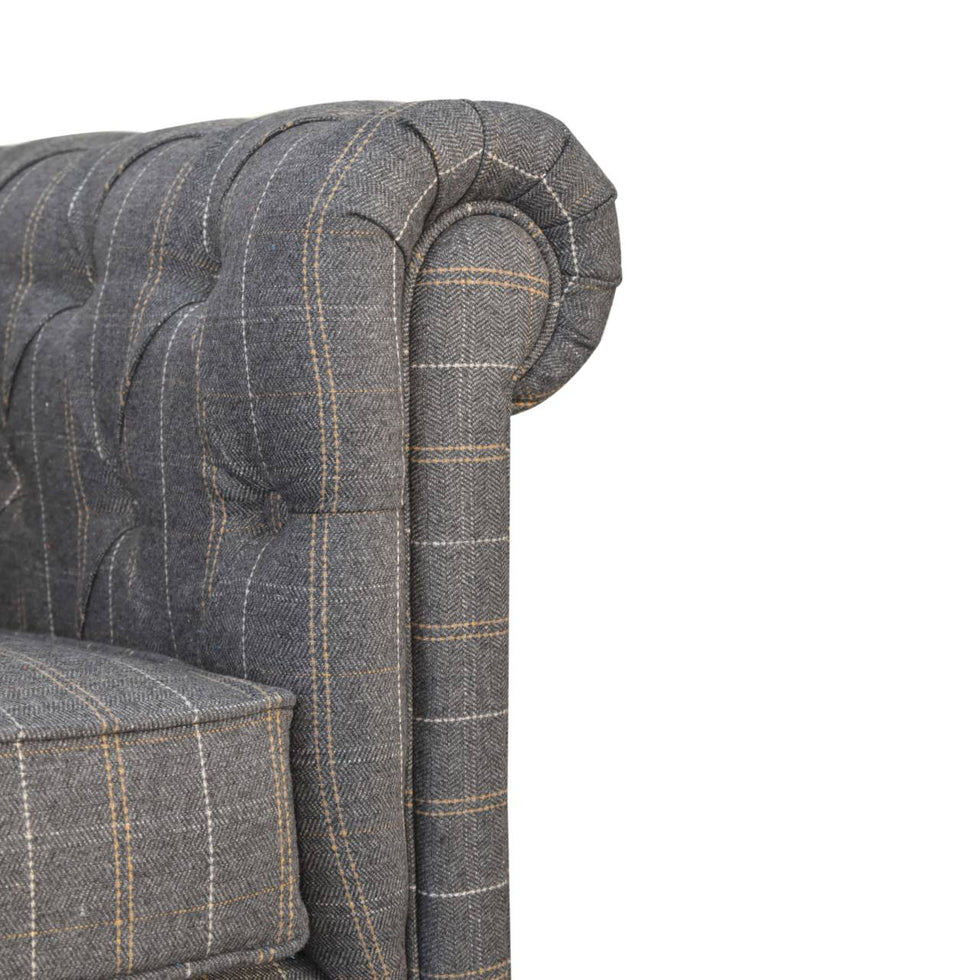 Artisan - Chesterfield Armchair in Pewter, Tweed