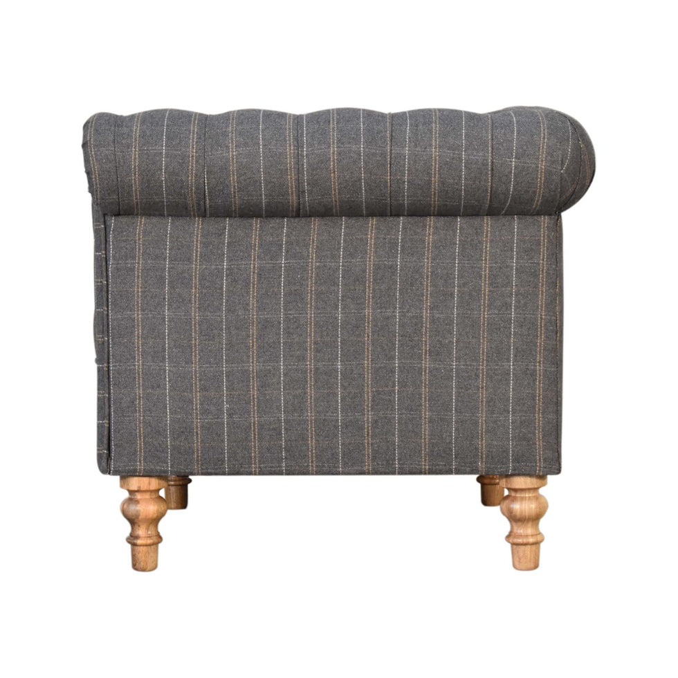 Artisan - Chesterfield Armchair in Pewter, Tweed