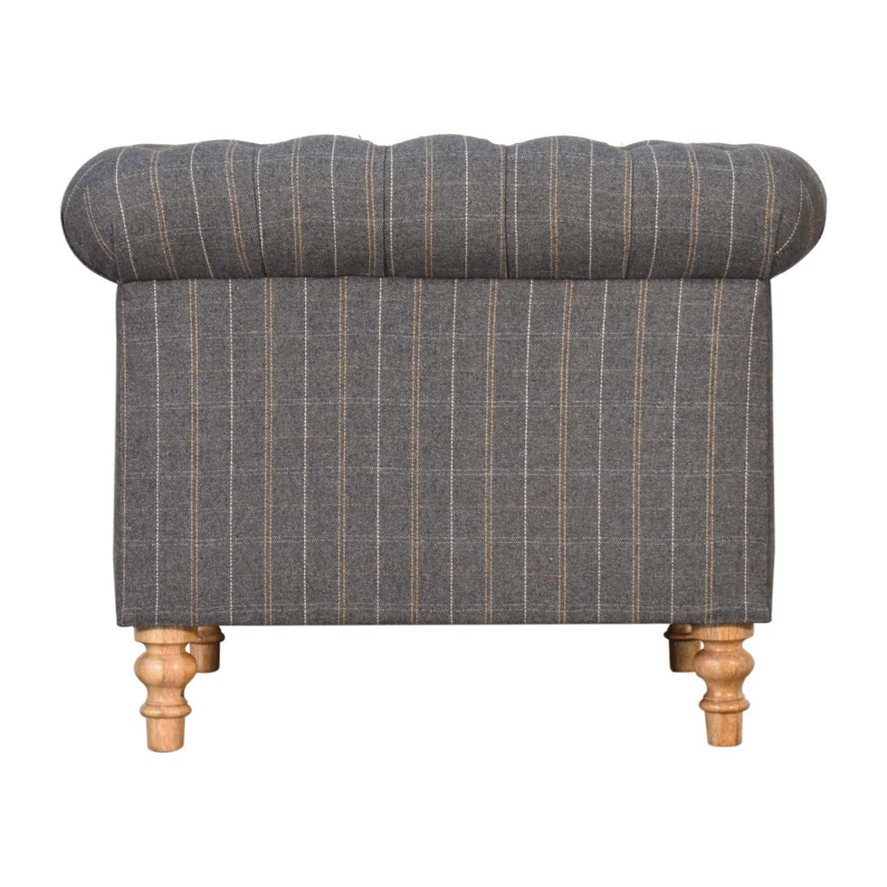 Artisan - Chesterfield Armchair in Pewter, Tweed