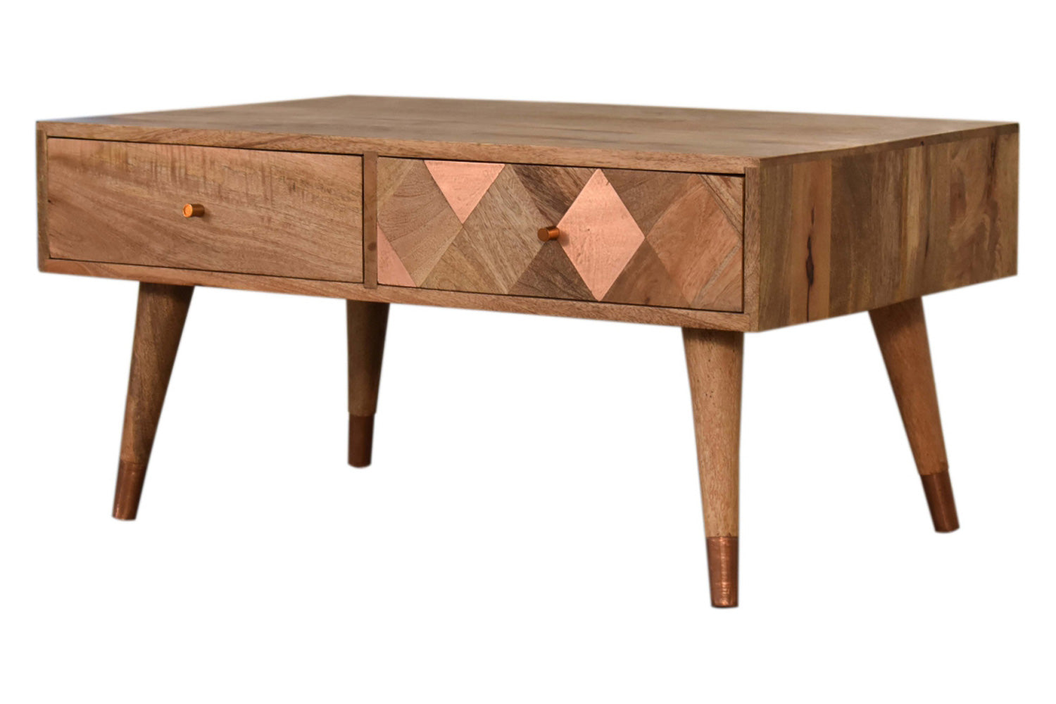 Artisan - Oak-ish Copper Inlay Coffee Table