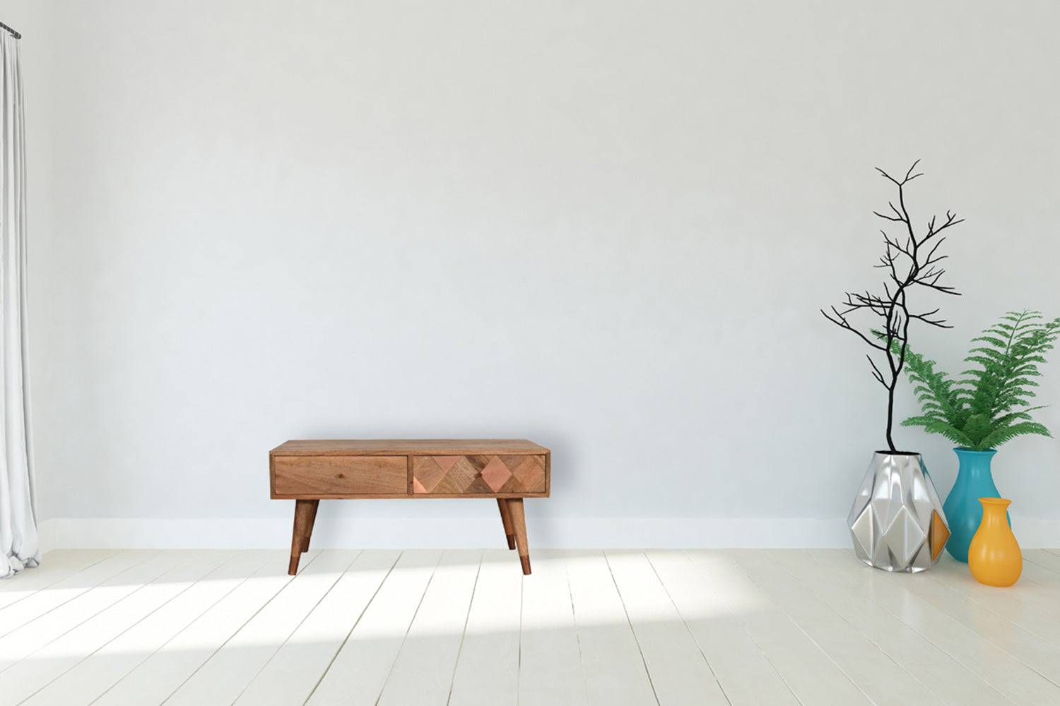 Artisan - Oak-ish Copper Inlay Coffee Table