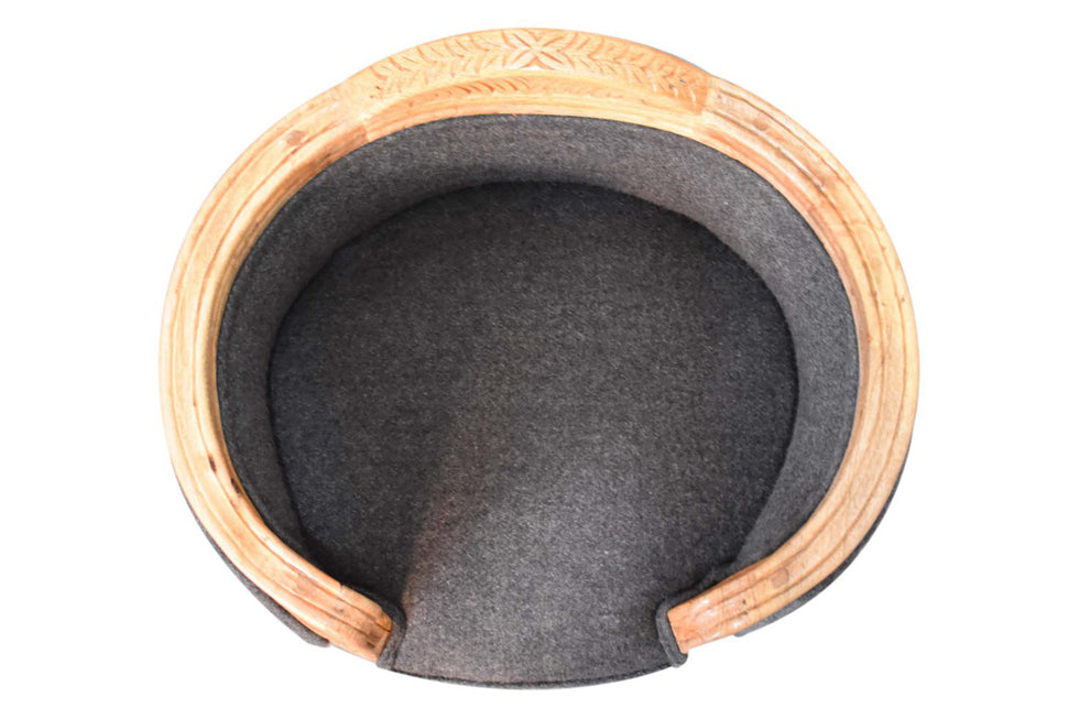Artisan - Carved Battleship Tweed Pet Bed