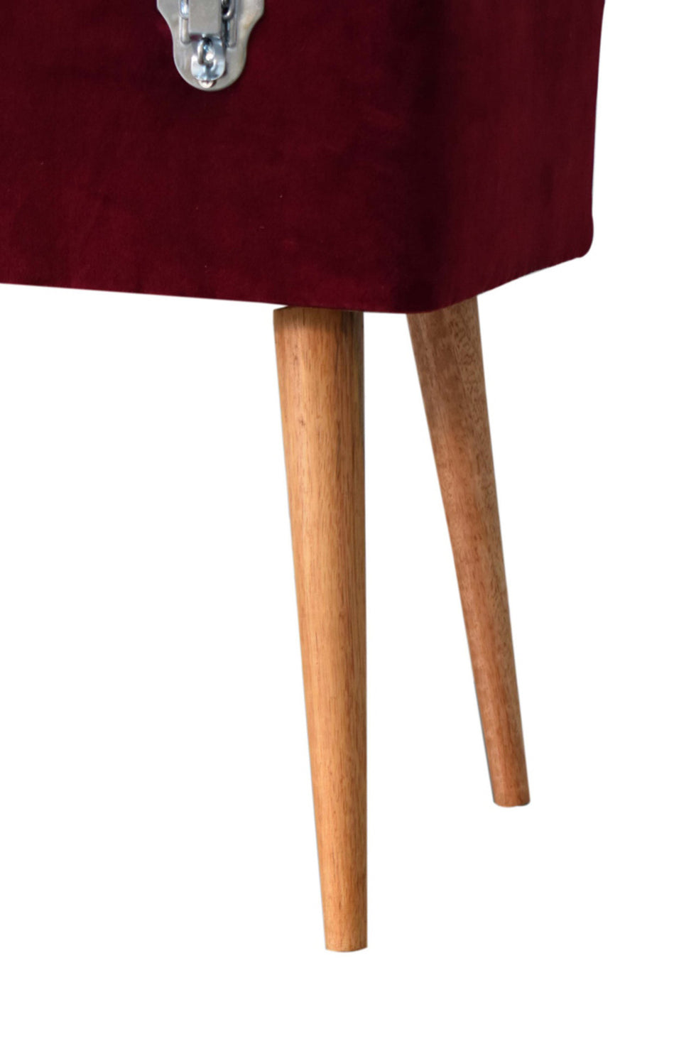 Artisan - Wine Velvet Lid-up Footstool