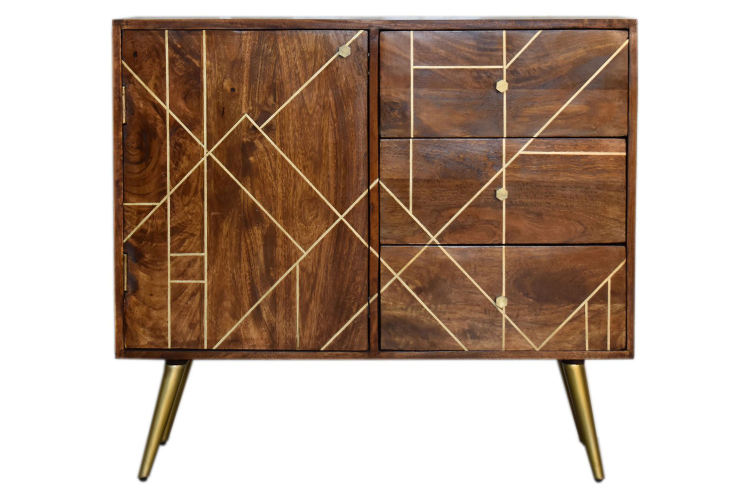 Artisan - Gold Inlay Cabinet in Chestnut