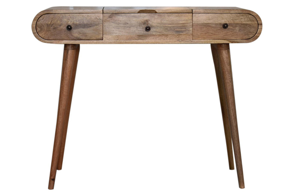 Artisan - Solid Wood Dressing Table with Foldable Mirror
