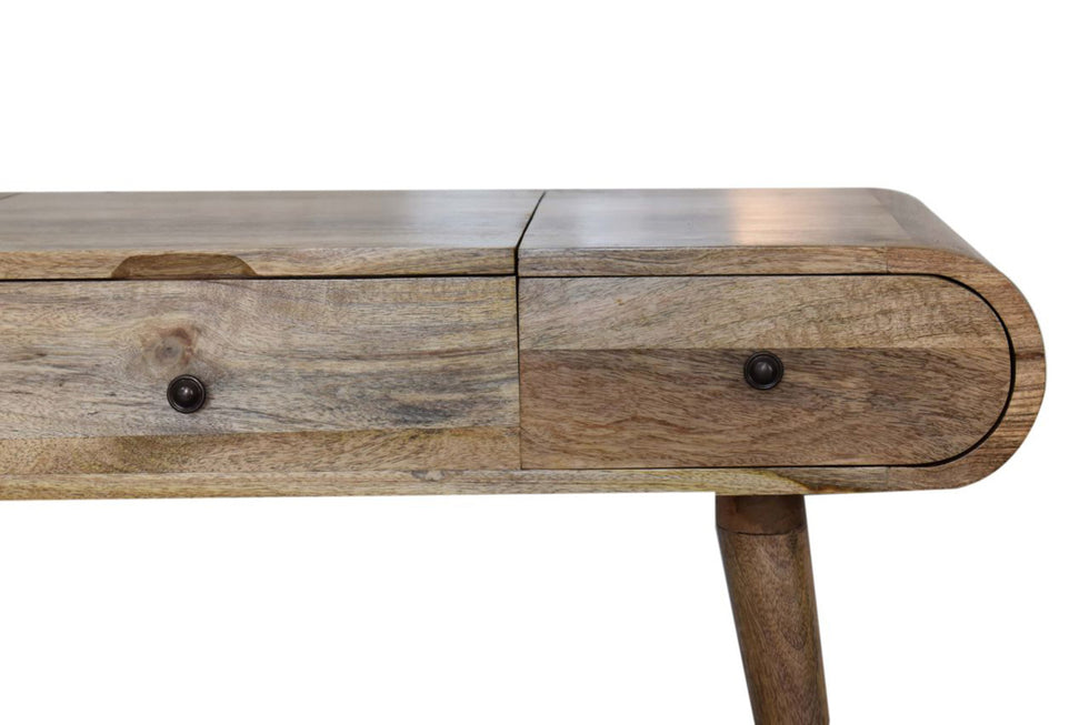 Artisan - Solid Wood Dressing Table with Foldable Mirror