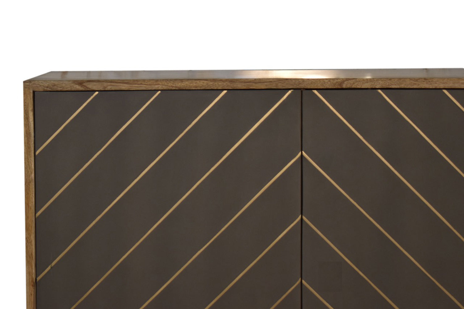 Artisan - Inlay Cabinet in Sleek Cement Brass