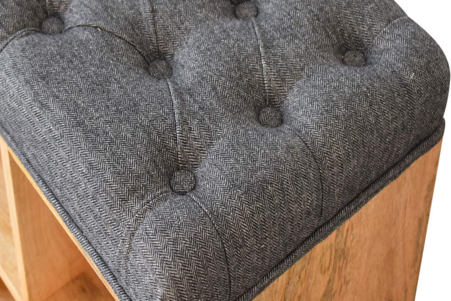 Artisan - Mini Black Shoe Storage Footstool