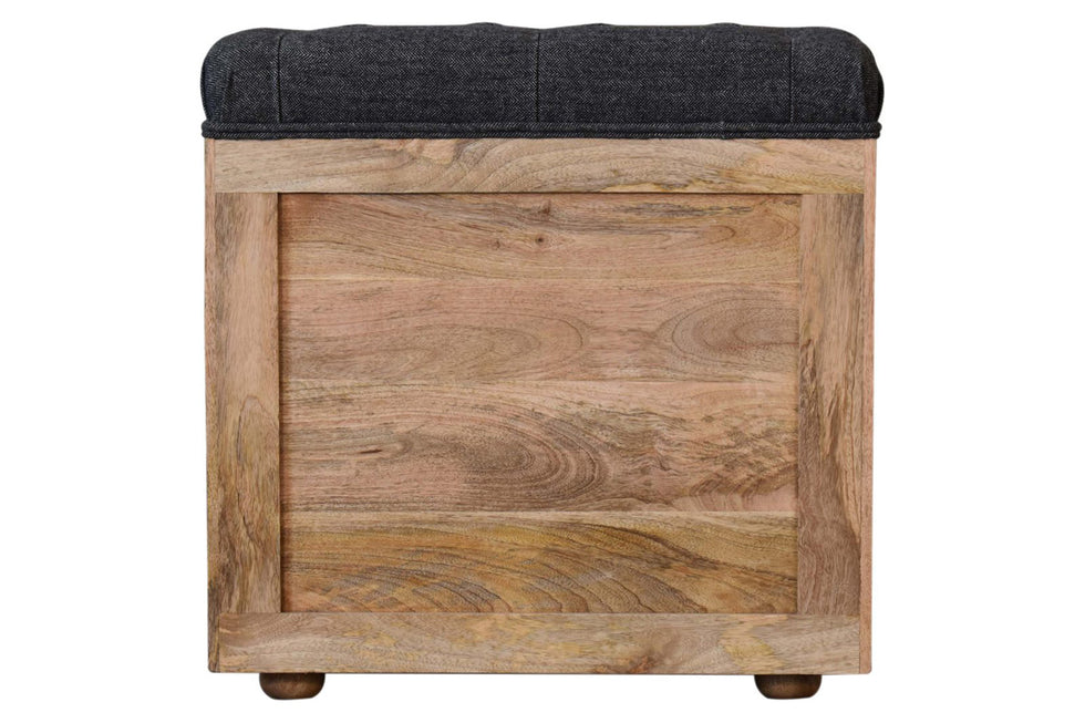 Artisan - Mini Black Shoe Storage Footstool