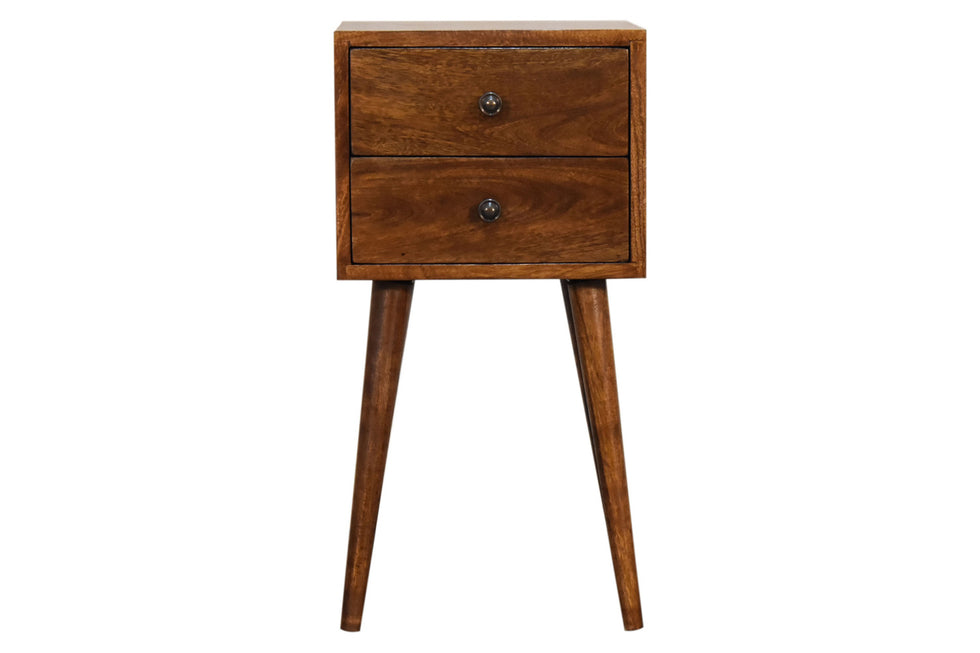 Artisan - Mini 2 Drawer Bedside in Chestnut