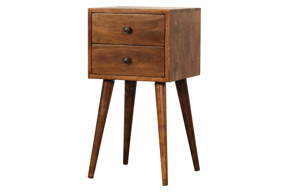 Artisan - Mini 2 Drawer Bedside in Chestnut