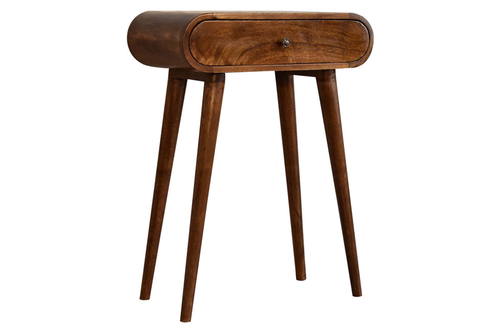 Artisan - Mini Rounded Mini Console Table in Chestnut