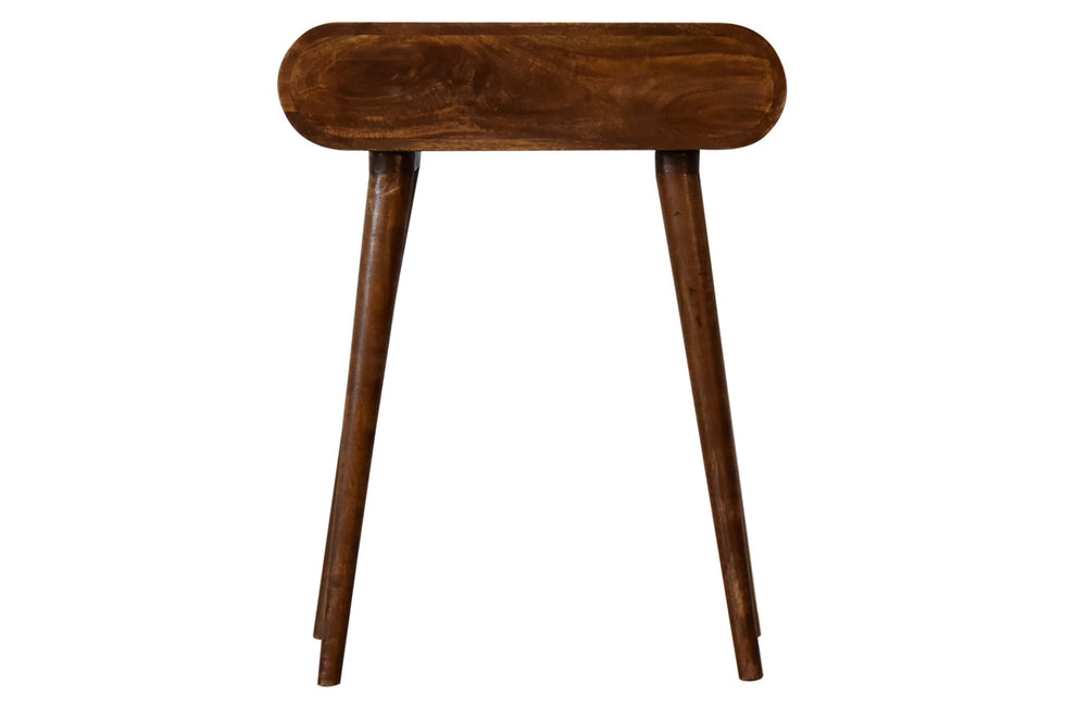 Artisan - Mini Rounded Mini Console Table in Chestnut