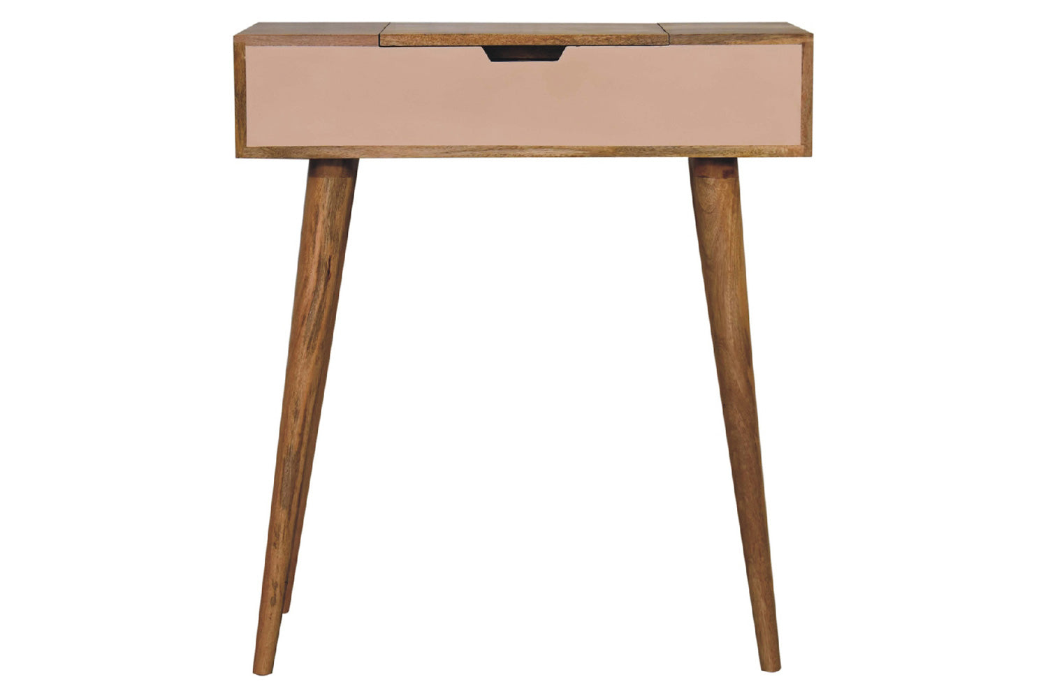Artisan - Mini Blush Pink Dressing Table with Foldable Mirror