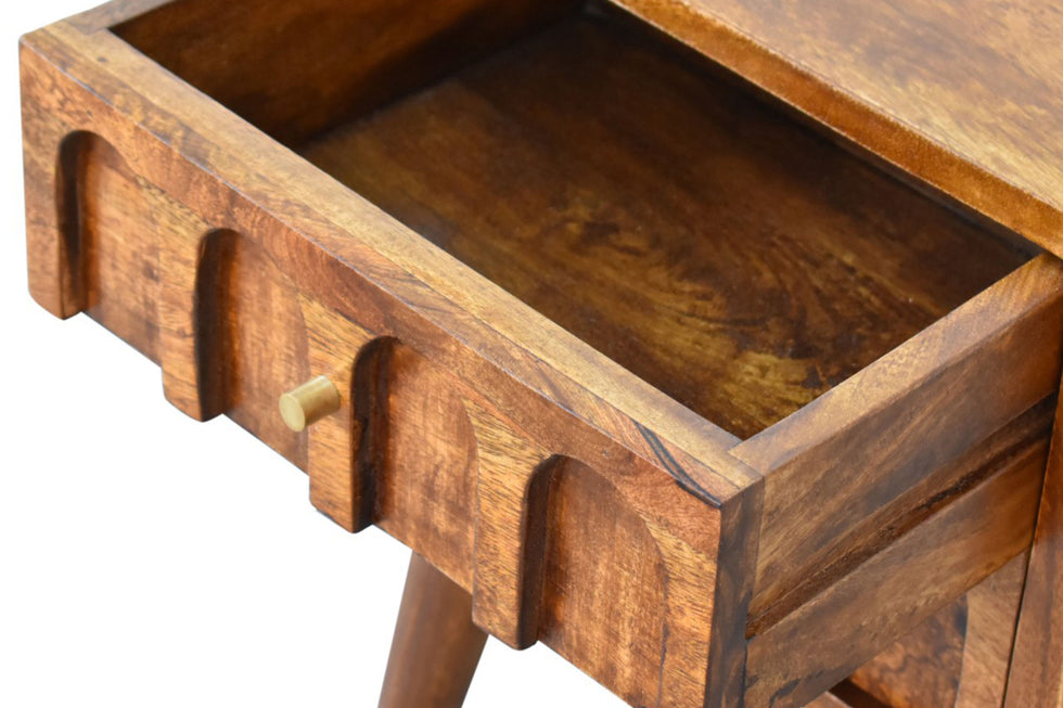 Artisan - Arch Bedside in Chestnut