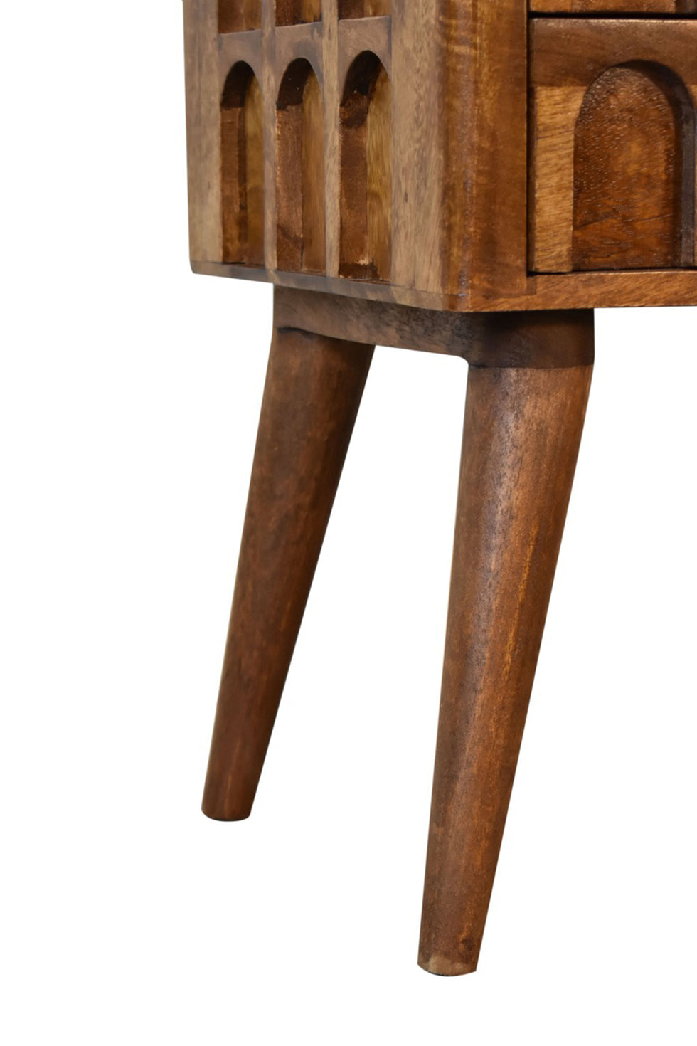 Artisan - Arch Bedside in Chestnut