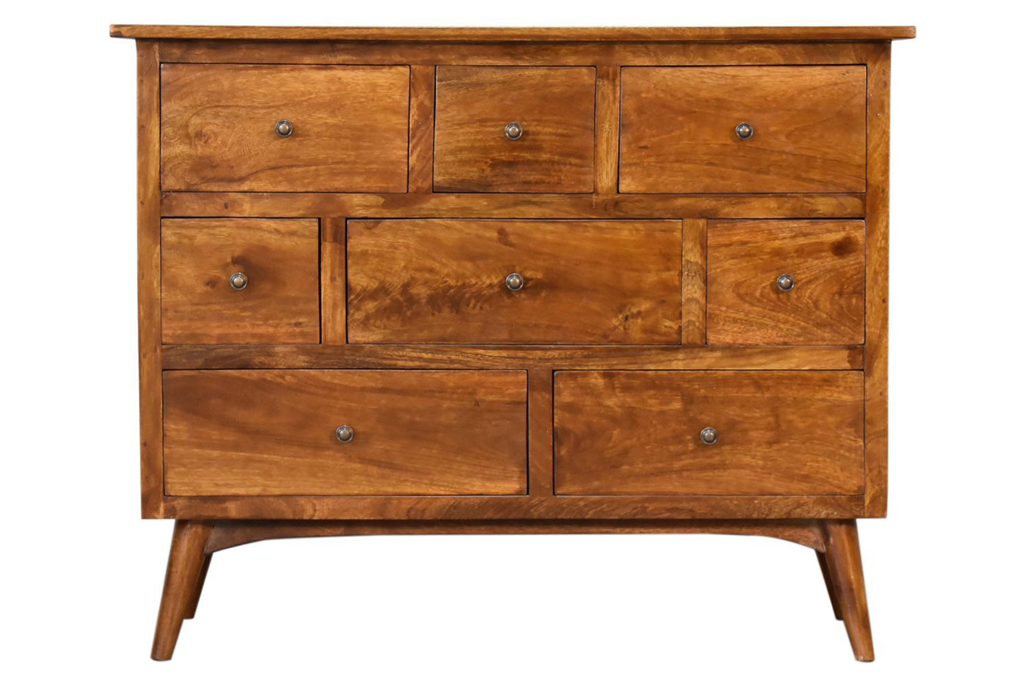Artisan - Solid Wood 8 Drawer Chest in Chestnut