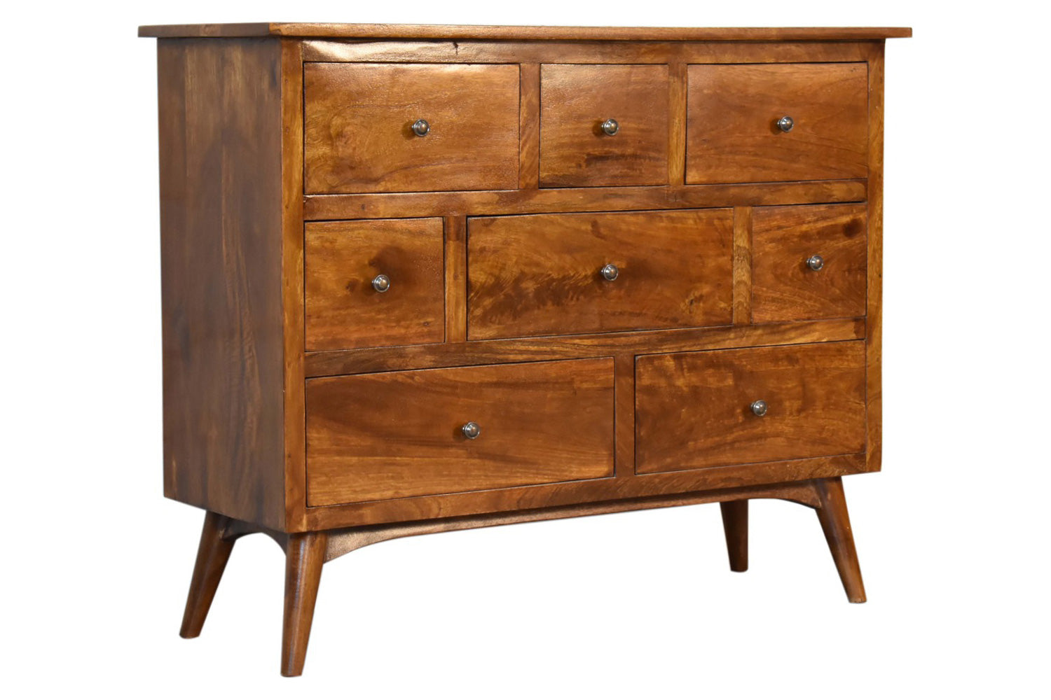 Artisan - Solid Wood 8 Drawer Chest in Chestnut