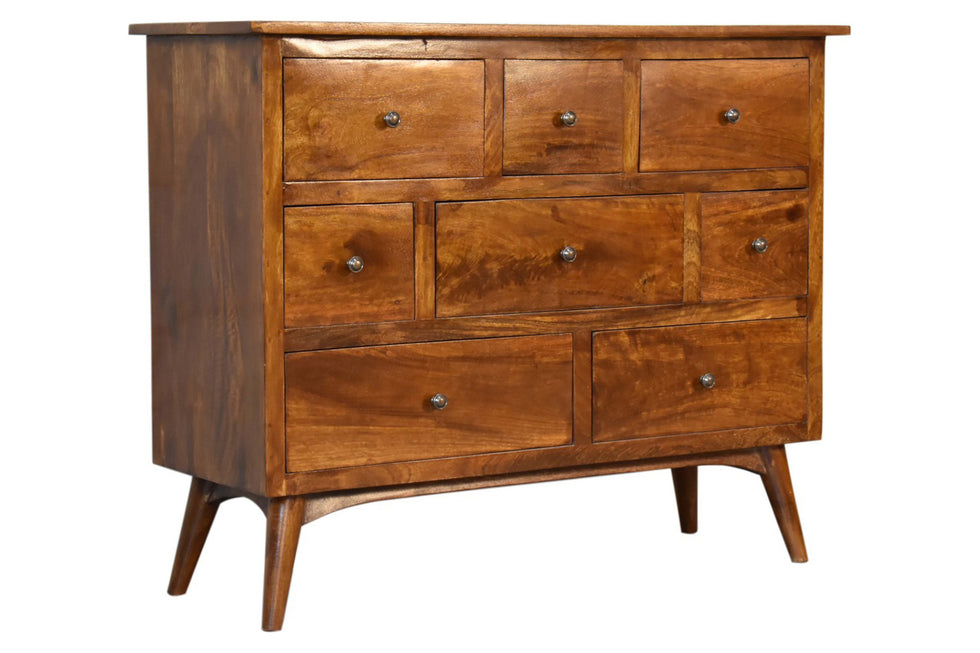 Artisan - Solid Wood 8 Drawer Chest in Chestnut