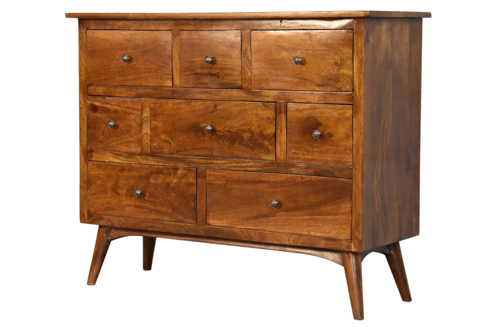Artisan - Solid Wood 8 Drawer Chest in Chestnut