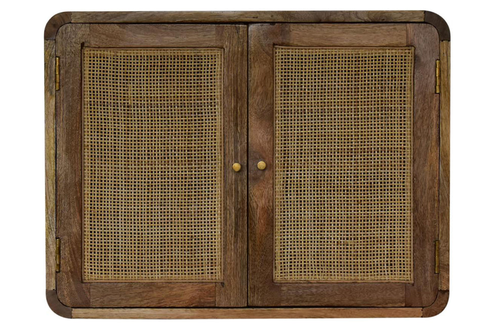 Artisan - Gray Washed Wall Mounted Woven Cabinet