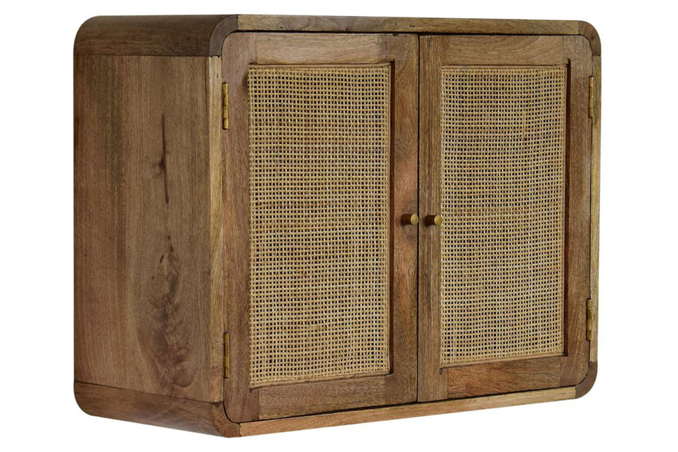 Artisan - Gray Washed Wall Mounted Woven Cabinet