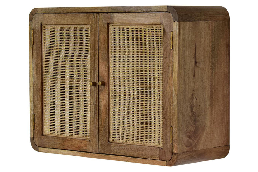 Artisan - Gray Washed Wall Mounted Woven Cabinet