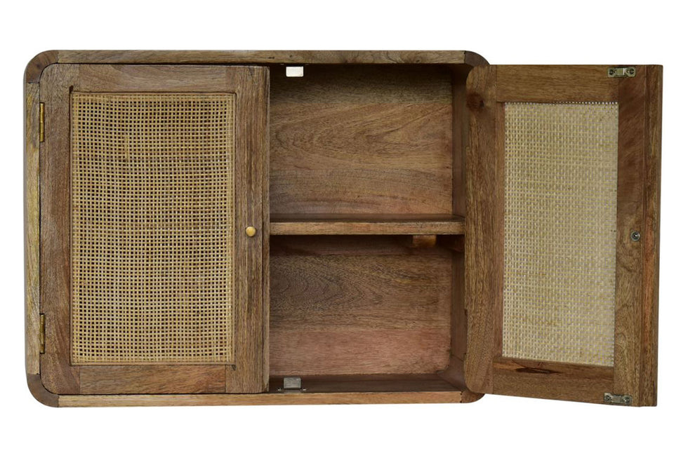 Artisan - Gray Washed Wall Mounted Woven Cabinet