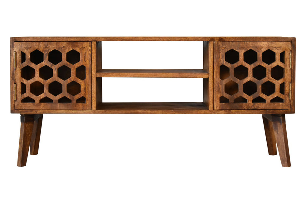 Artisan - Comb Media Unit in Chestnut