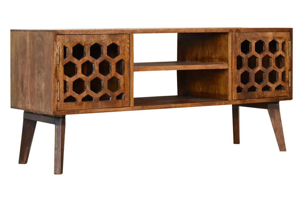 Artisan - Comb Media Unit in Chestnut