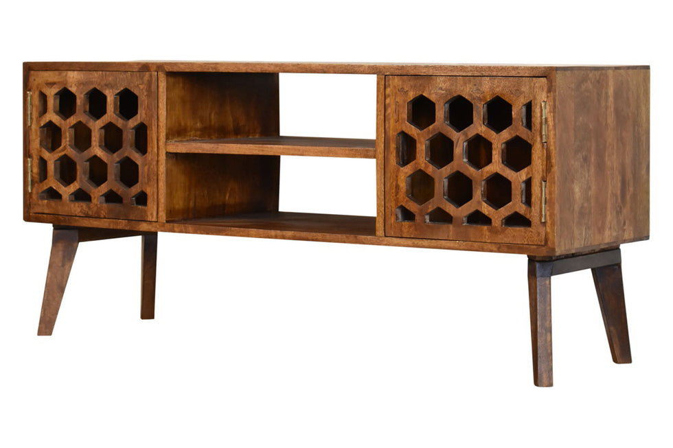 Artisan - Comb Media Unit in Chestnut