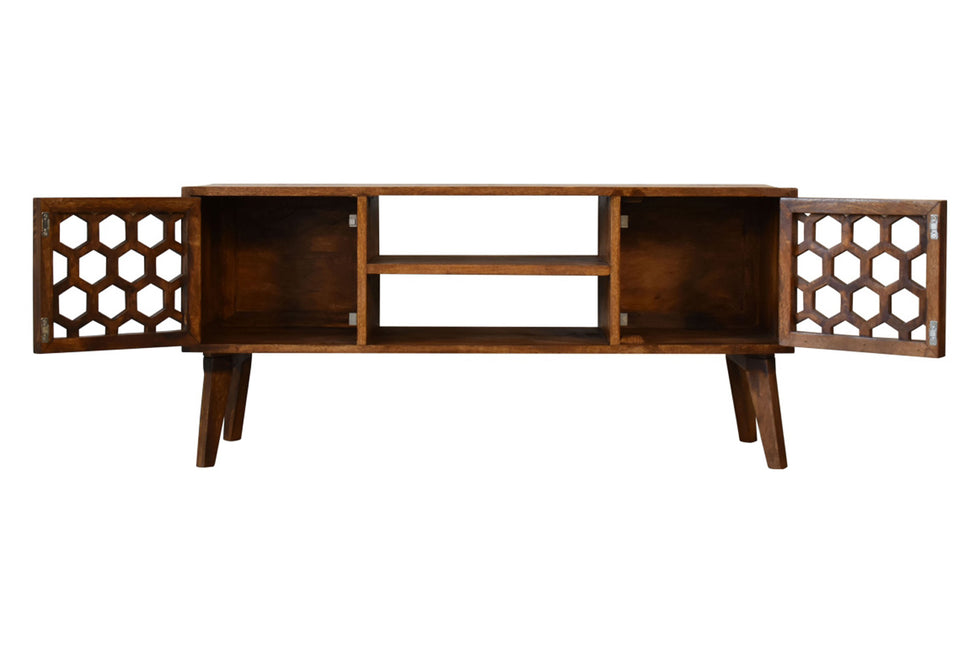 Artisan - Comb Media Unit in Chestnut